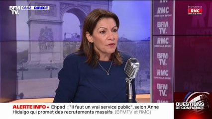 Ehpad: Anne Hidalgo souhaite "un vrai service public" et le recrutement "d'au moins 40.000 personnes"