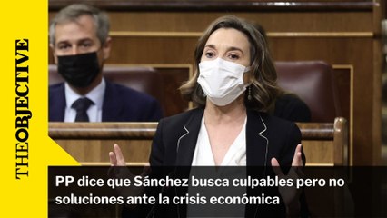 PP dice que Sánchez busca culpables pero no soluciones ante la crisis económica