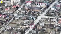 Vídeo a vista de dron de la ejecución de un ciclista por las tropas rusas en Bucha