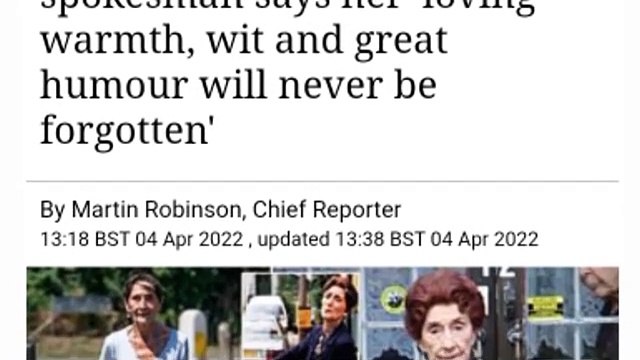 EastEnders legend June Brown Passed away June Brown death news June Brown news June Brown