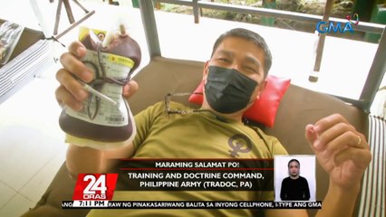 Mahigit 250 blood bags, nalikom sa "Sagip-dugtong Buhay Bloodletting Project" ng GMA Kapuso Foundation  | 24 Oras