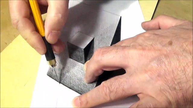 How to Draw Truncated Cube - Drawing Simple Truncated Cube 1 - 3D Illusion by Vamos