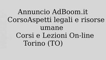 CorsoAspetti legali e risorse umane