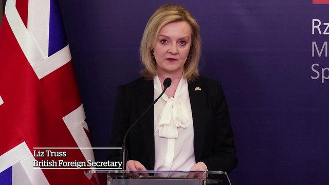 Foreign Secretary Liz Truss says UK will urge NATO and G7 partners to set a timetable to ban 'imports of Russian oil, coal and gas'