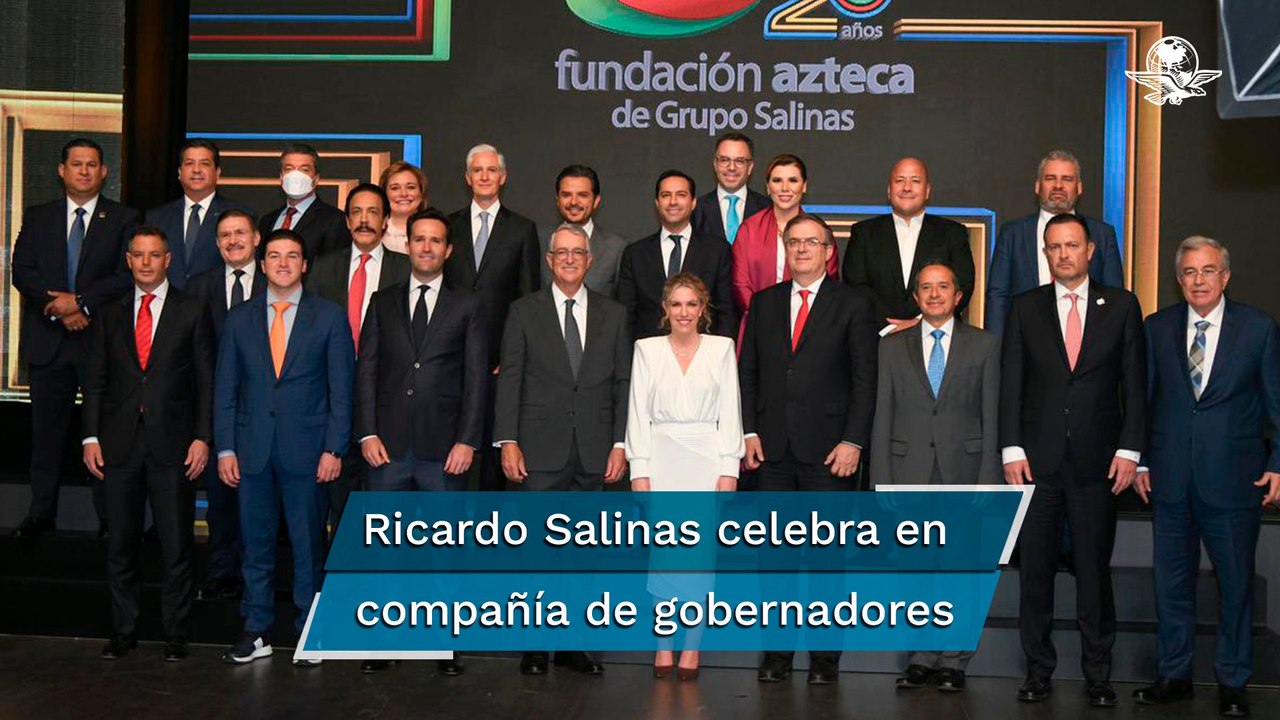 Ricardo Salinas celebra 25 años de Fundación Azteca con 15 gobernadores