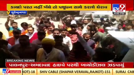 Maldhari community held rally, meet collector over new Cattle control bill, Surendranagar _ TV9News