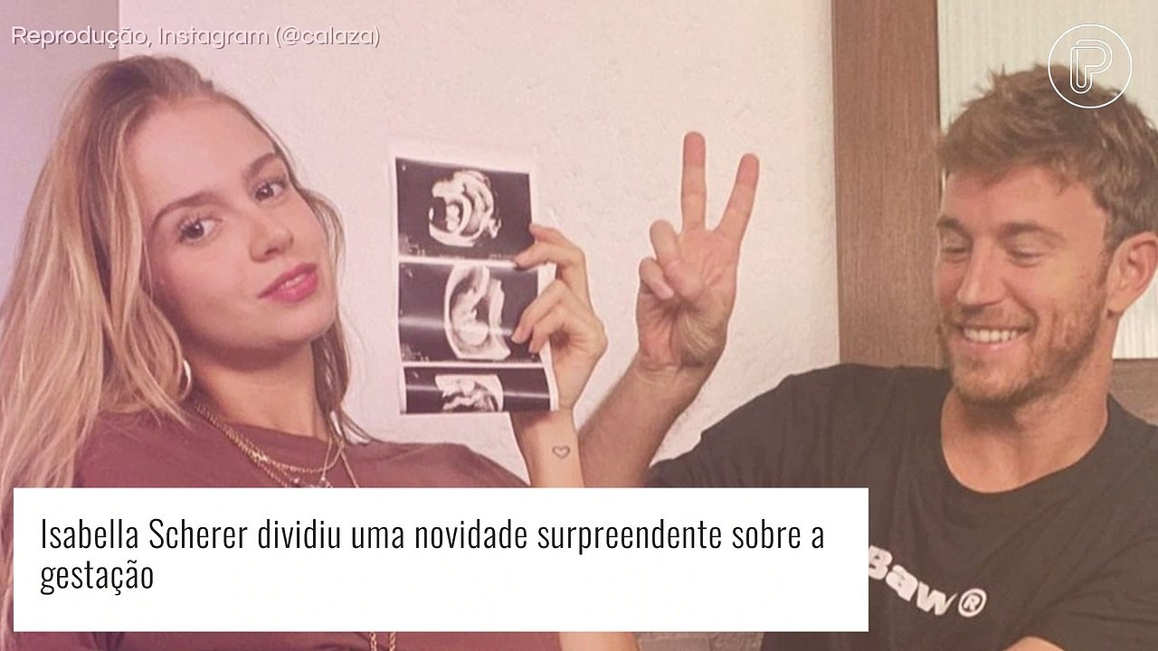 Isabella Scherer exibe barriga de gravidez e faz anúncio bombástico sobre gestação: 'Presente em dobro'