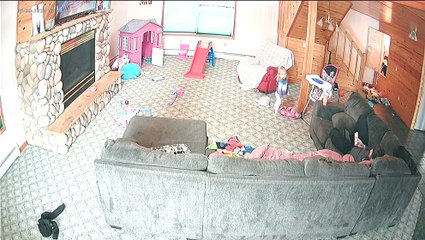 High Chair Falls on Daughter Hanging on the Front of it