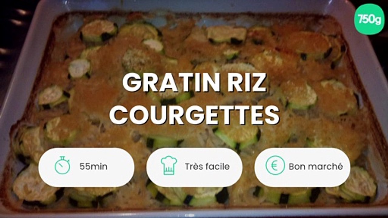 Gratin riz courgettes