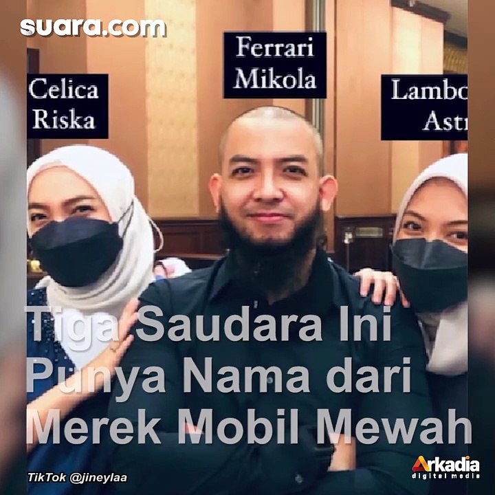 Anti Mainstream, Tiga Bersaudara Ini Punya Nama dari Merek Mobil Mewah