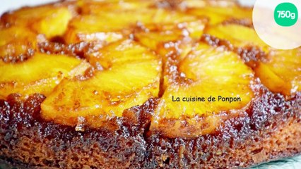 Download Video: Gâteau à l'ananas frais caramélisé à la cassonade