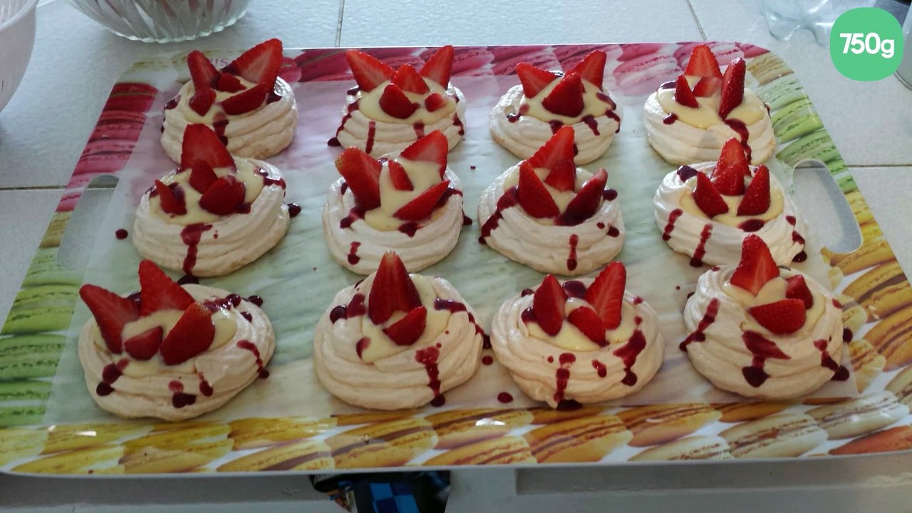 Pavlova aux fraises revisité