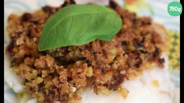 Cabillaud en croûte de basilic et tomates séchées