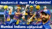 KKR vs MI : Pat Cummins's record half century helps KKR win by five wickets | Oneindia Tamil