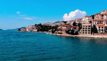 Neum, panoramski pogled tokom ljetnjeg dana, Bosna i Hercegovina.