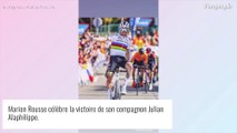 Julian Alaphilippe victorieux : Marion Rousse folle de joie, leur fils Nino passé complètement à côté...