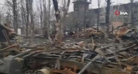 Son dakika haberleri! Rus ordusunun geri çekildiği Gostomel'de savaşın izleri görüntülendi