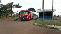 Bombeiros são mobilizados para combaterem incêndio na Ferroeste
