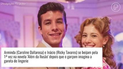 Novela 'Além da Ilusão': Inácio beija Arminda pela 1ª vez após imaginá-la de lingerie. 'Você me ama!'