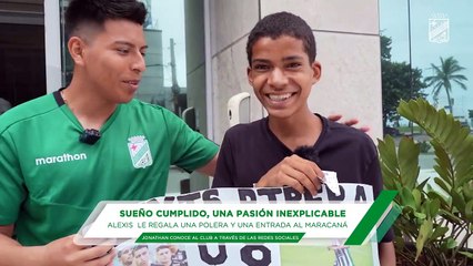 Un joven brasileño se emociona al conocer a un jugador de Oriente Petrolero