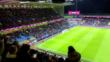 Burnley fans react following 3-2 victory over Everton at Turf Moor