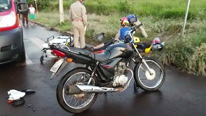 Motociclista fica ferido em colisão de trânsito em Cascavel