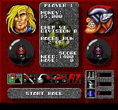 Rock n' Roll Racing online multiplayer - snes