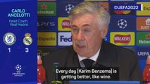 Benzema is 'getting better like wine' - Ancelotti