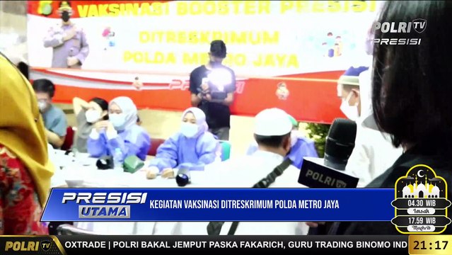 Live Report Ratu Dianti : Kegiatan Vaksinasi Ditreskrimum Polda Metro Jaya