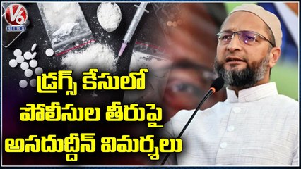 Asaduddin Owaisi Questions KTR Over Durgs Case In Hyderabad _  V6 News