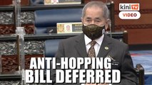 Wan Junaidi: Anti hopping bill deferred