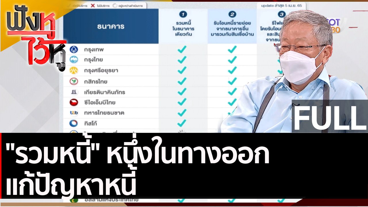 (คลิปเต็ม) "รวมหนี้" หนึ่งในทางออก แก้ปัญหาหนี้...