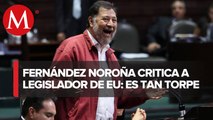 “Su actitud es majadera e inaceptable”: Fernández Noroña sobre propuesta de quitarle su visa