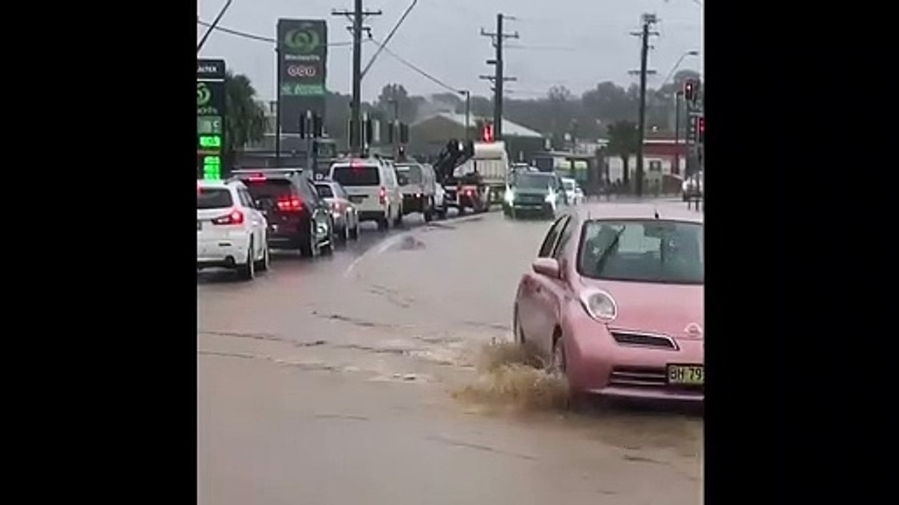 Flooded roads in Bulli