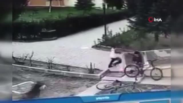 Başkentte iki küçük çocuk başıboş köpeklerden son anda kurtuldu