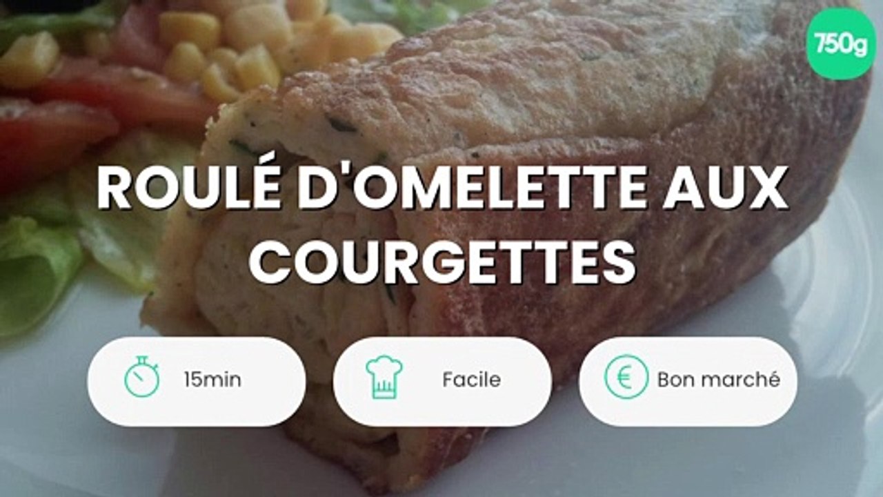 Roulé d'omelette aux courgettes