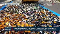 Polda Lampung Musnahkan Narkoba dan Miras Senilai 271,8 Miliar