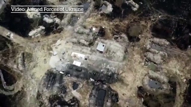Ukrainian military releases video claiming to show Russians dug trenches inside Chernobyl exclusion zone