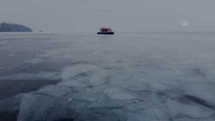 Son dakika haber | Buzlarla kaplı Baykal gölü