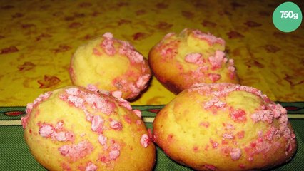 Madeleines aux pralines roses