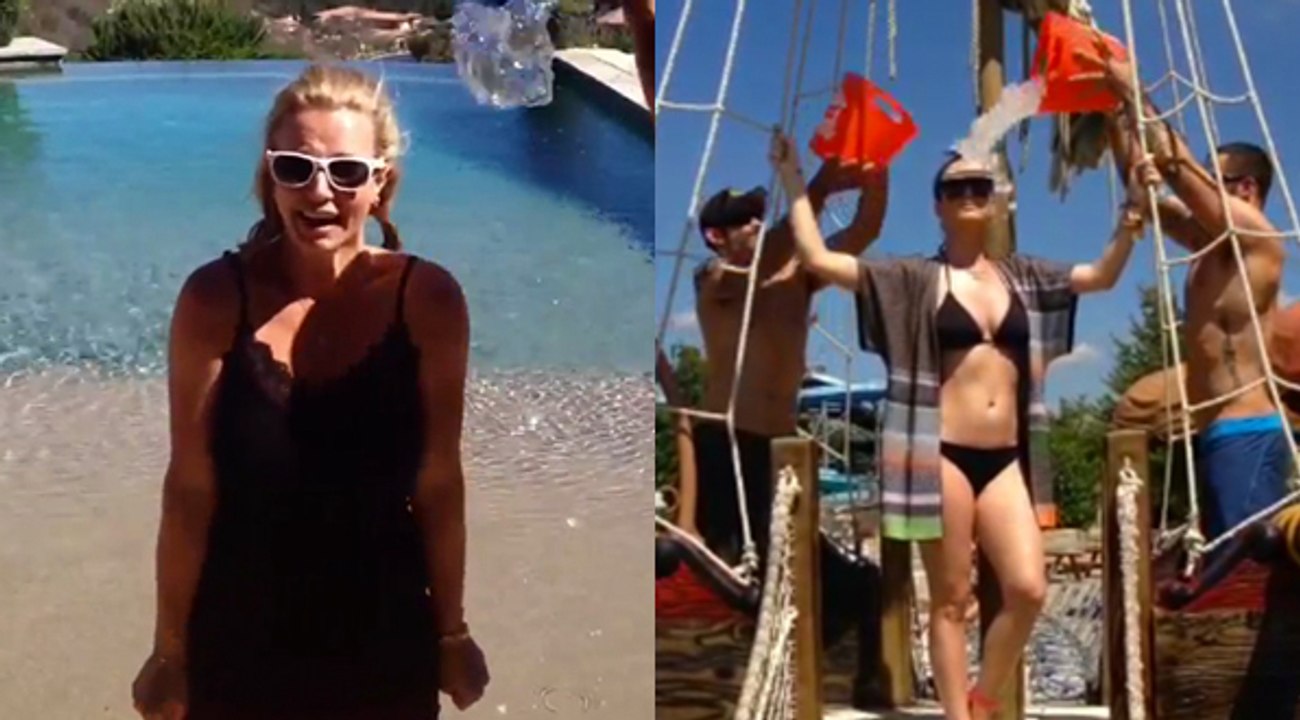 Ice Bucket Challenge compilation : Britney Spears, Niall Horan, Katy Perry...