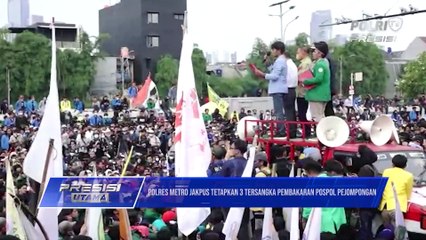 3 Tersangka Pembakaran Pospol Pejompongan