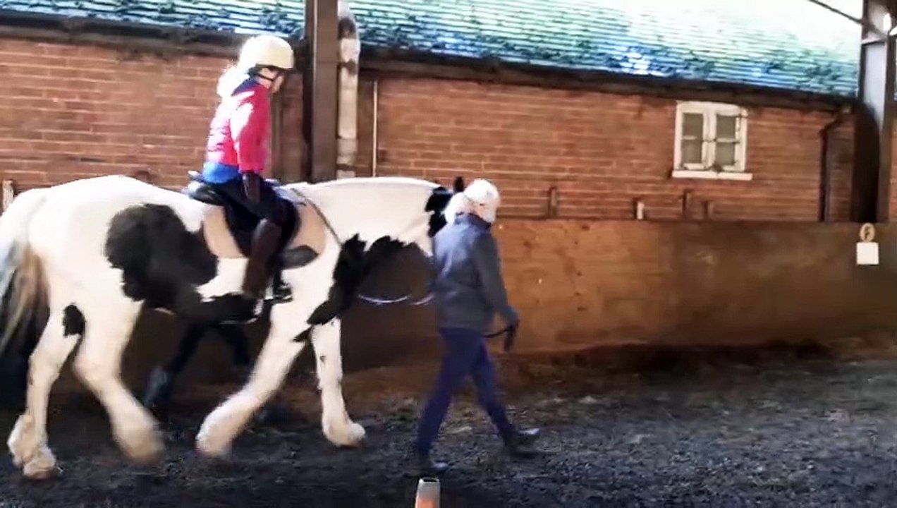 Young disabled riders having fun