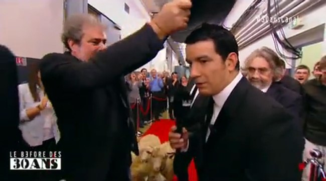 Un seau d'excréments de mouton deversé sur Thomas Thouroude