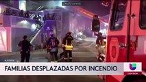 Familias desplazadas por incendio