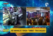 Vandalismo en Cercado de Lima: Turba saquea dos tiendas Tambo durante protestas