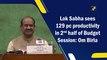 Lok Sabha sees 129 pc productivity in 2nd half of Budget Session: Om Birla