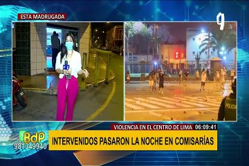Ministro de Interior recorrió comisarías tras protestas en el Centro de Lima