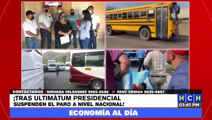 ¡Tras Ultimátum Presidencial! Se suspende Paro de Transporte a nivel nacional