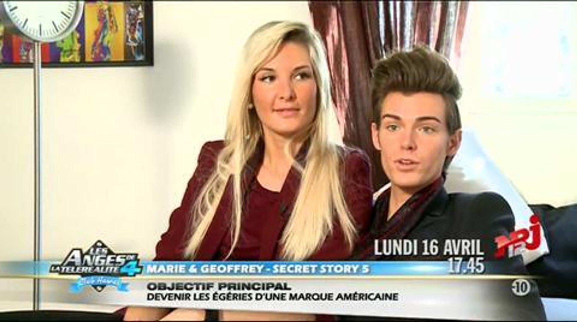 Marie Et Geoffrey Secret Story 5 Portrait de Marie et Geoffrey (Les Anges 4) - Vidéo Dailymotion
